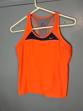 Nike Orange and Navy Dri-FIT Racerback Tank size L women’s